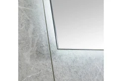 Rektangulär badrumsspegel med LED-belysning 120x120 cm Vit