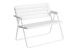 Retro 322 2-sits Bänk Utomhus Vit
