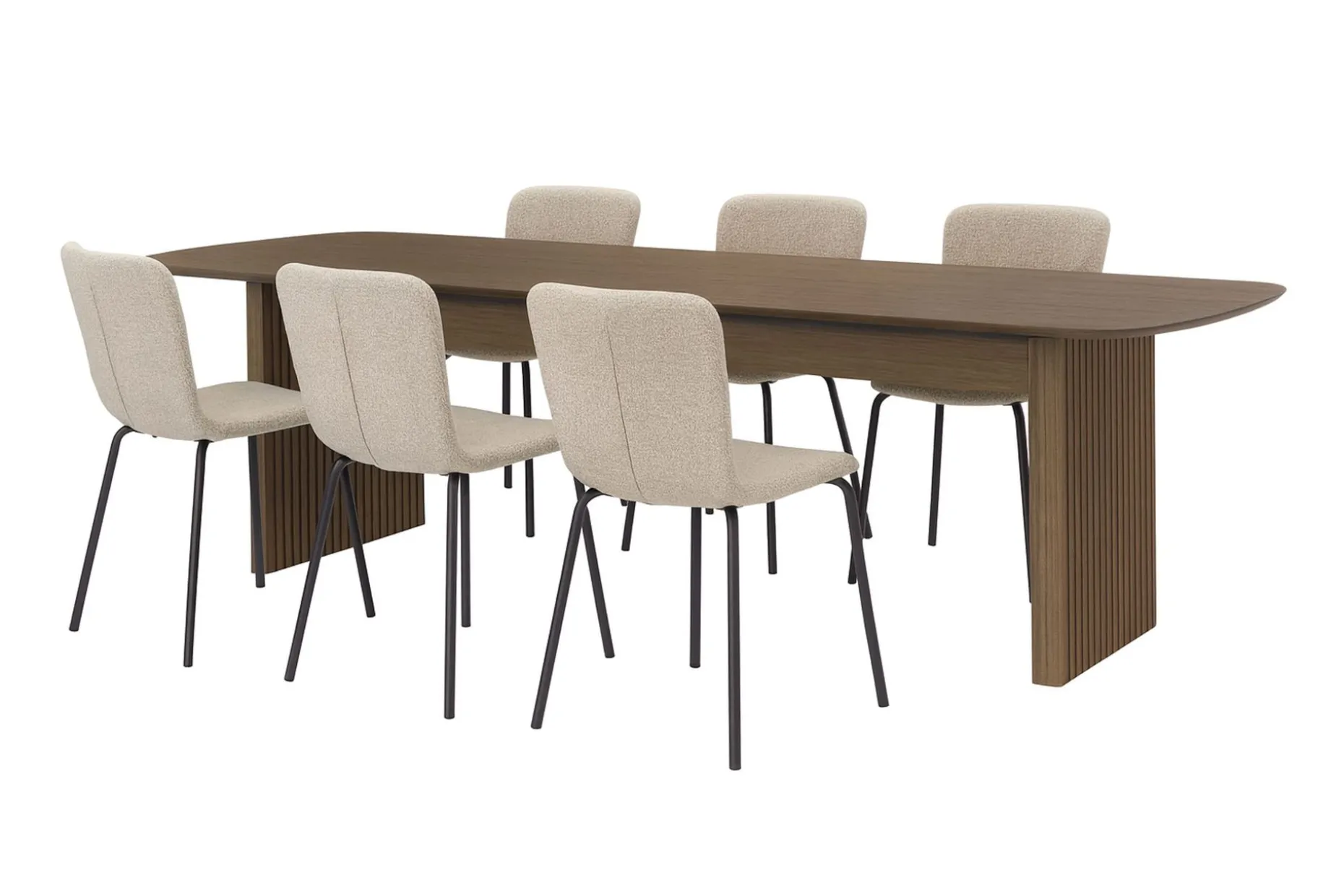 Richeto Matbord 210 cm med 6 Katy Matstolar