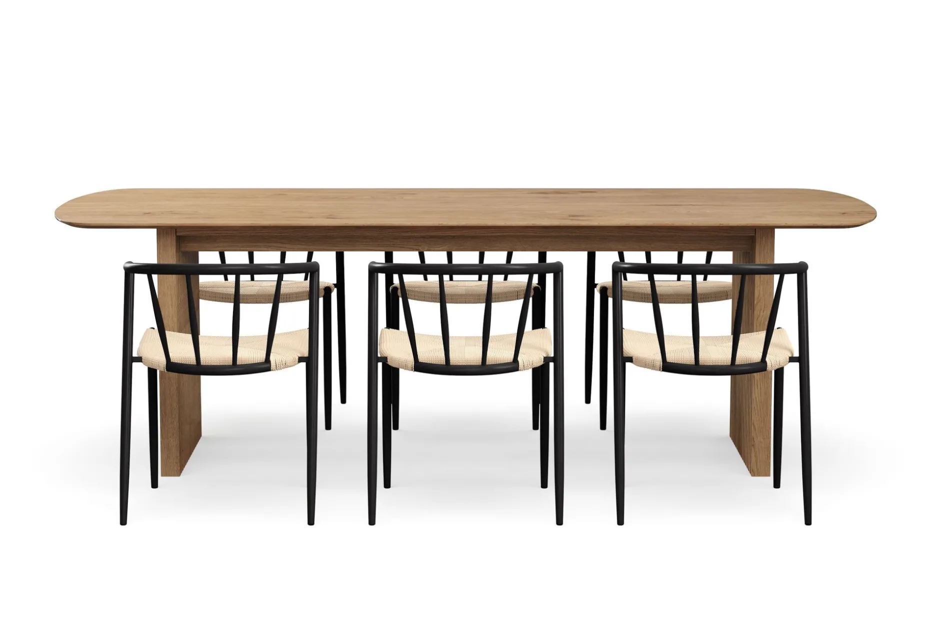 Richeto Matbord 240 cm med 6 Winston Matstolar