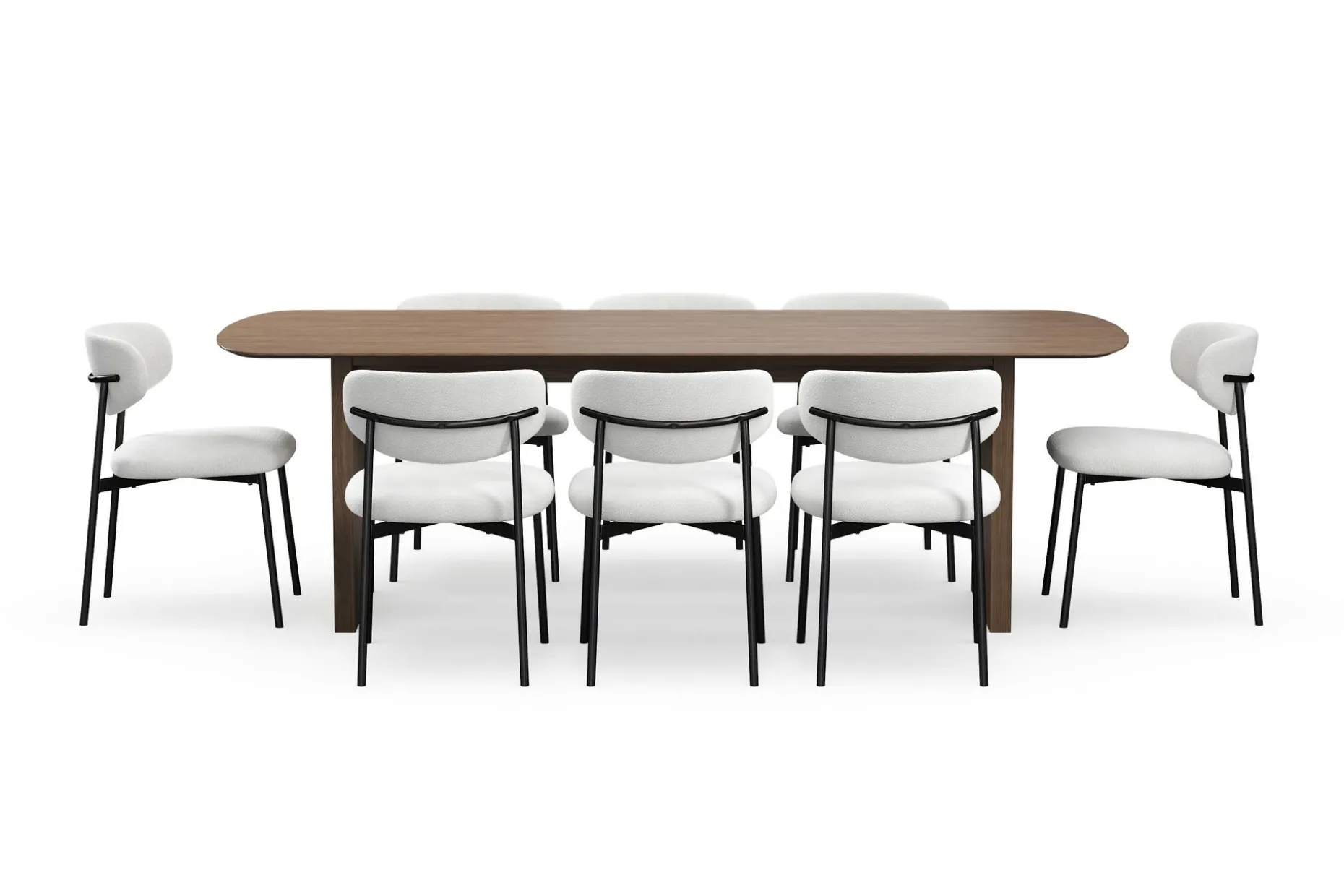 Richeto Matbord 240 cm med 8 Lucy Matstolar
