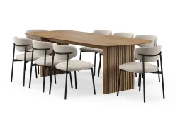Richeto Matbord 240 cm med 8 Lucy Matstolar