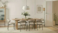 Richeto Matbord 240 cm med 8 Lucy Matstolar