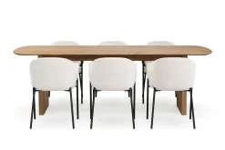 Richeto Matbord 240 cm med 6 Filip Matstolar