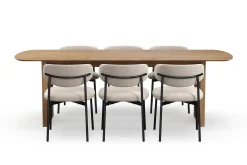 Richeto Matbord 240 cm med 6 Lucy Matstolar