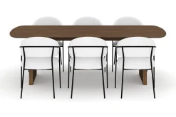Richeto Matbord 240 cm med 6 Karol Matstolar