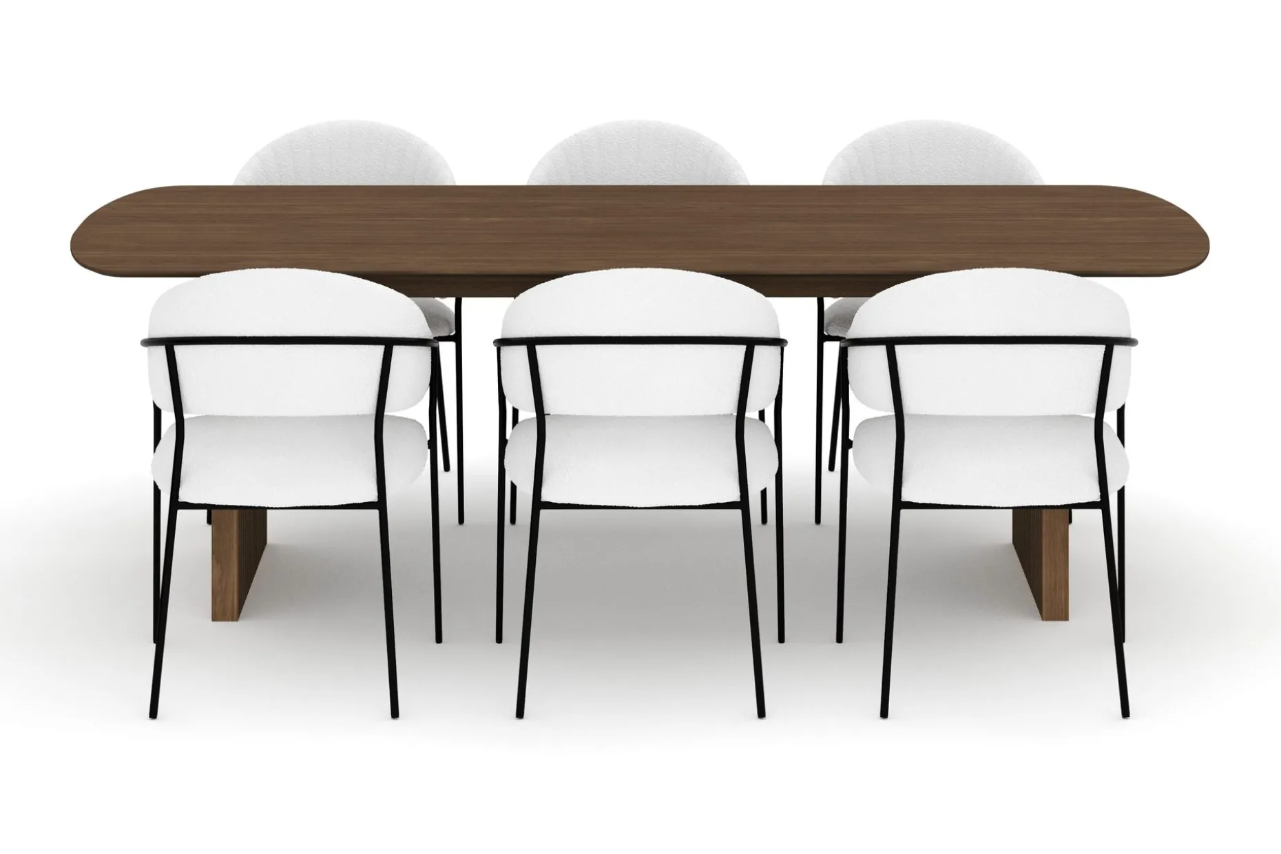Richeto Matbord 240 cm med 6 Karol Matstolar