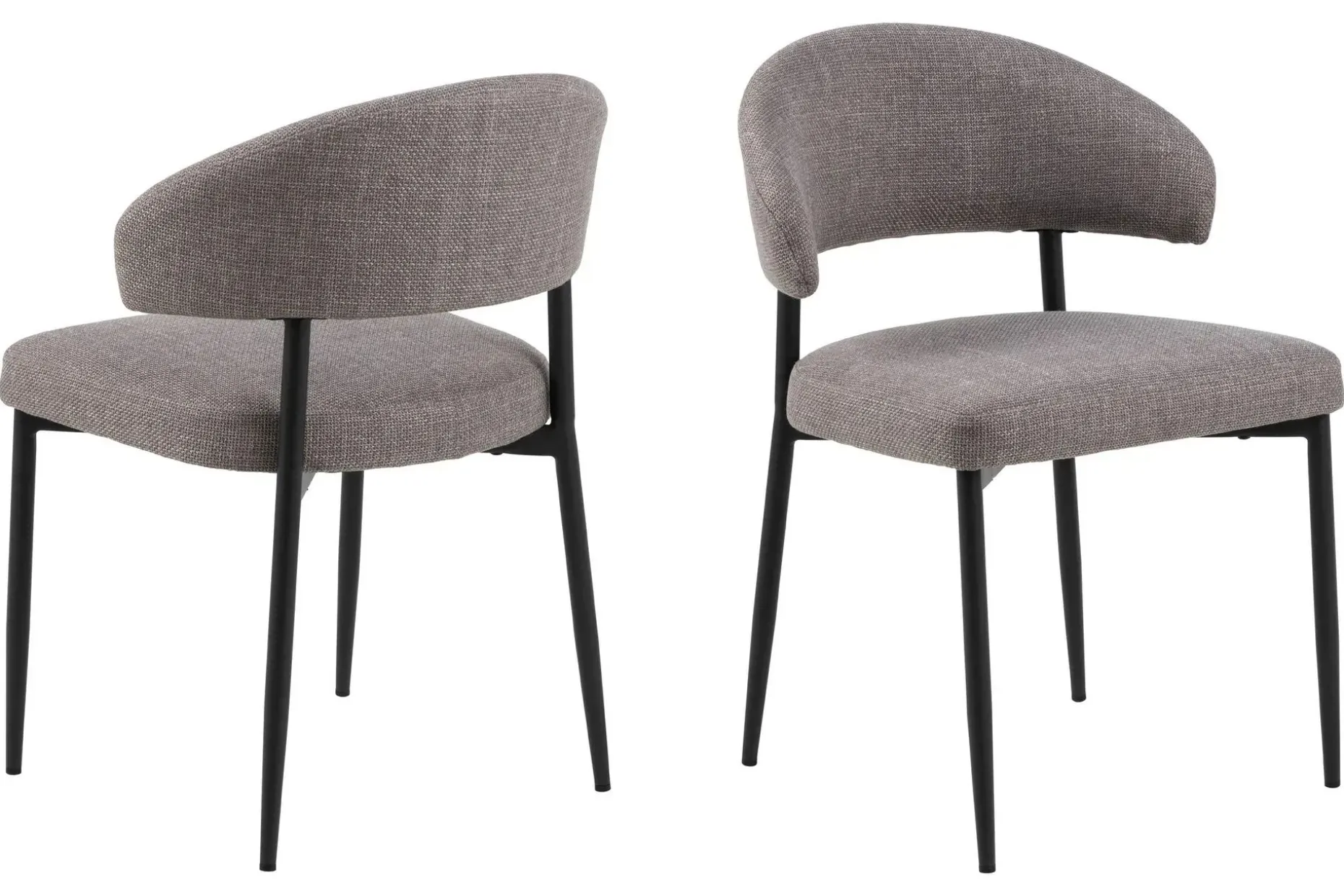 Richeto Matbord Rökt Ek 240 cm med 6 Sawako Greige Stolar