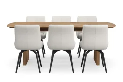Richeto Matgrupp 210 cm med 6 Mora Snurrstolar