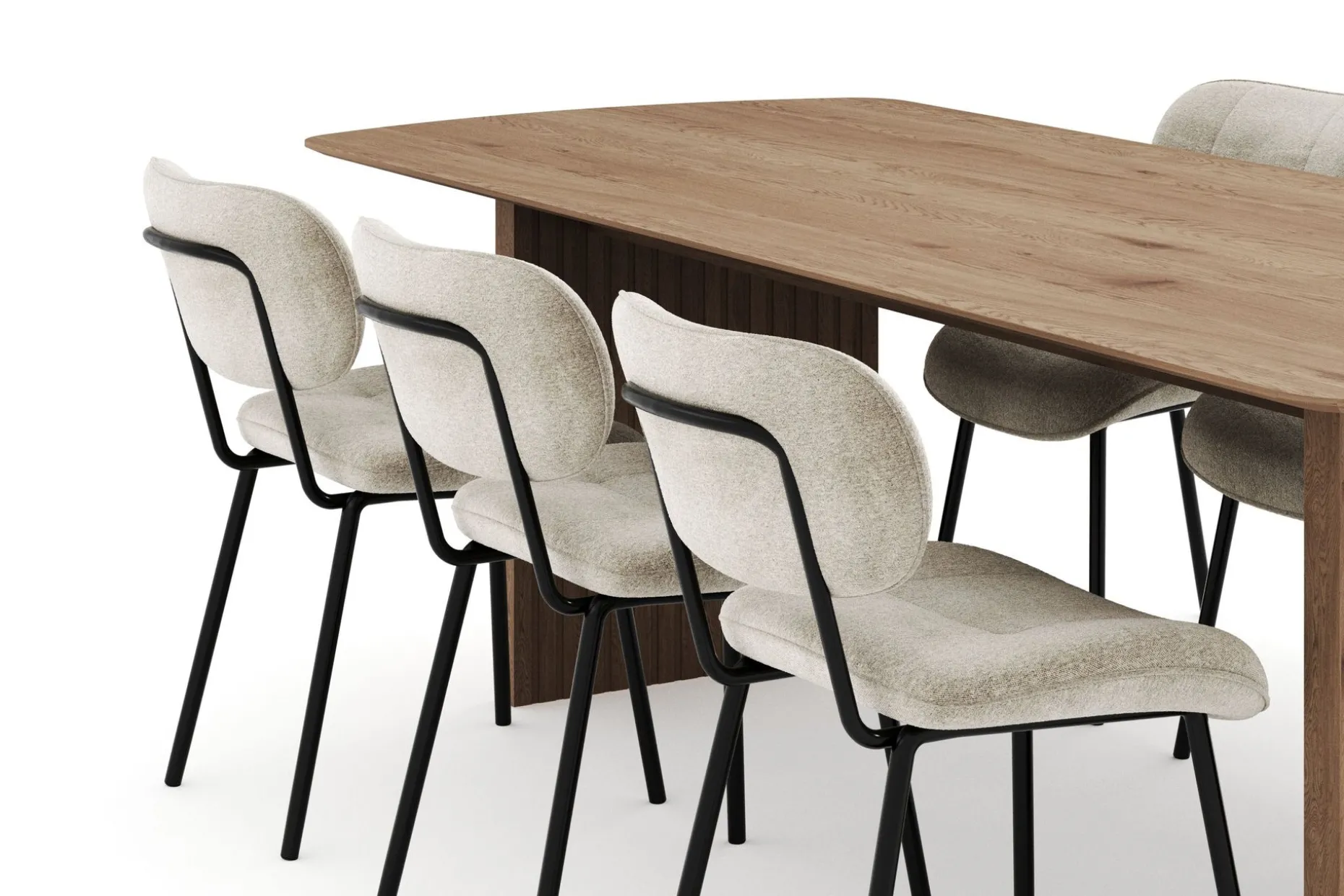 Richeto Matgrupp 240 cm med 6 Cyana Matstolar