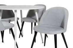 Ridones Matgrupp 100 cm Rund inkl 4 Valeri Manchesterstolar