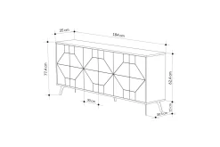 Rinorea Konsollbord 184x77,4 cm