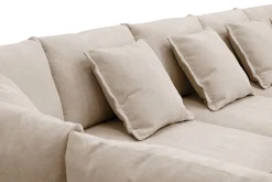 Rossita Lyx 6-sits Högervänd U-formad Extra djup Soffa med Divan och Schäslong i Tyg
