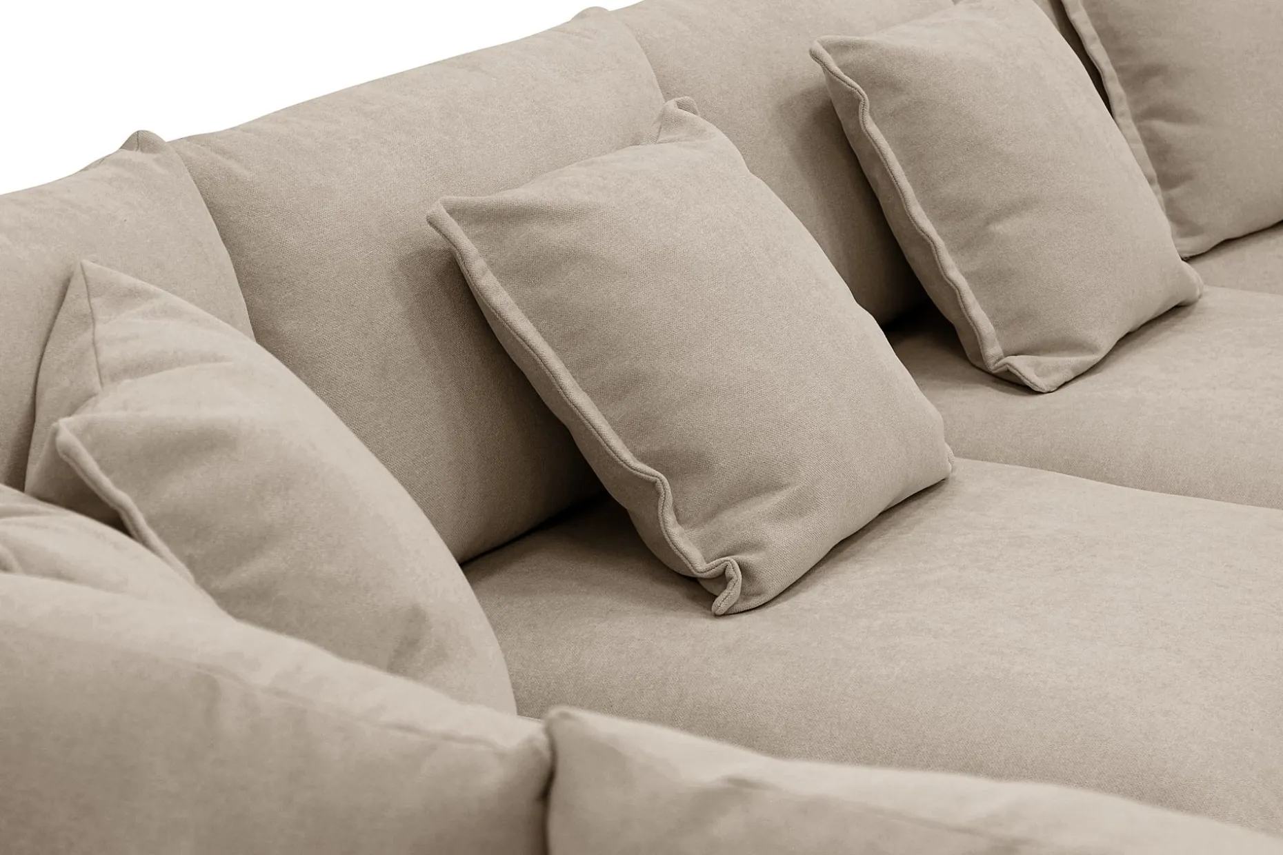 Rossita Lyx 5-sits Högervänd U-formad Extra djup Soffa med Divan och Schäslong i Tyg