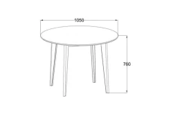 Roxby Matbord 105 cm Ek