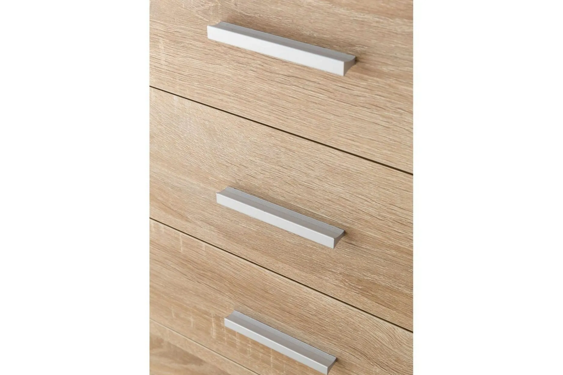 Rullkontejner Wohnling 4 lådor med hjul, förvaringsbricka, foliebelagd spånskiva, modern stil Sonoma