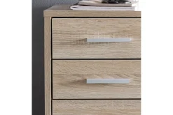 Rullkontejner Wohnling 5 lådor med hjul, folierad spånskiva, modern stil Sonoma