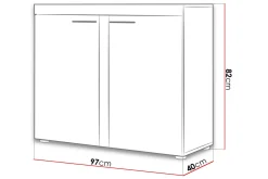 Rumba Skänk 97,2x40,3x82 cm LED-belysning