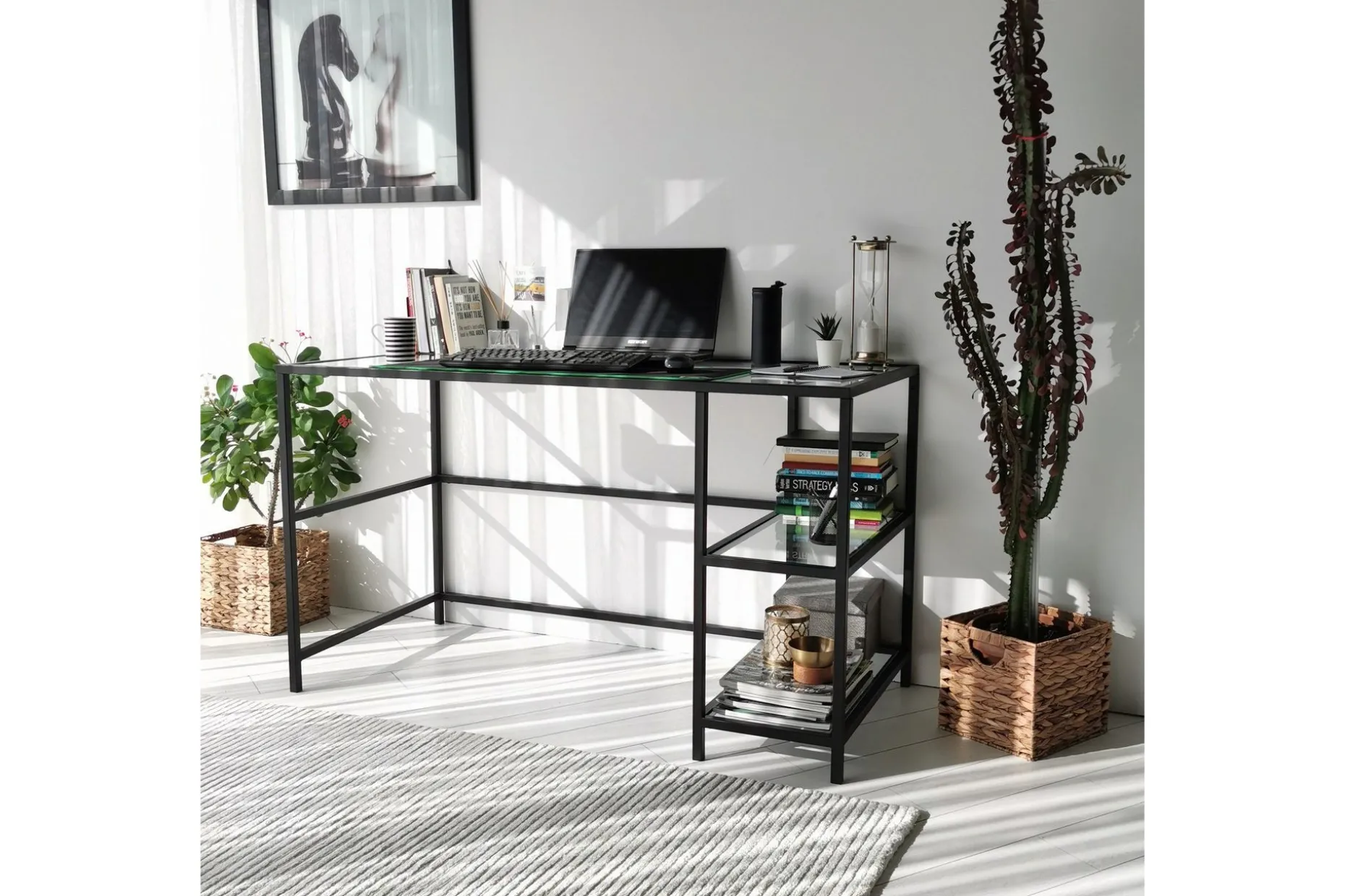 Sabani Skrivbord 130 cm med Förvaring 2 Hyllor