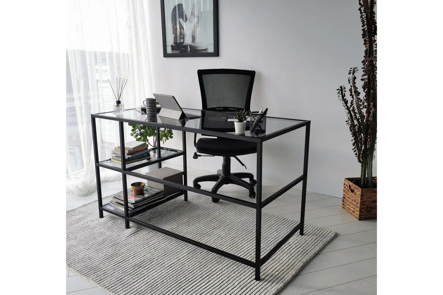 Sabani Skrivbord 130 cm med Förvaring 2 Hyllor