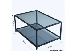 Sabani Soffbord 90 cm med Förvaring Hylla