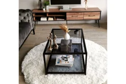 Sabani Soffbord 90 cm med Förvaring Hylla