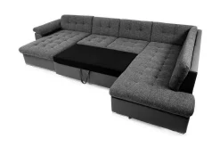 Sakri 5-sits Hörnbäddsoffa Light grey/Dark grey