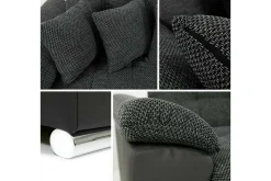 Sakri 5-sits Hörnbäddsoffa Light grey/Dark grey