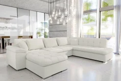 Sakri 5-sits Hörnbäddsoffa White