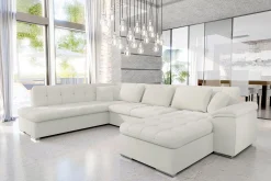 Sakri 5-sits Hörnbäddsoffa White