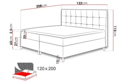 Sandham Kontinentalsäng 120x200 cm