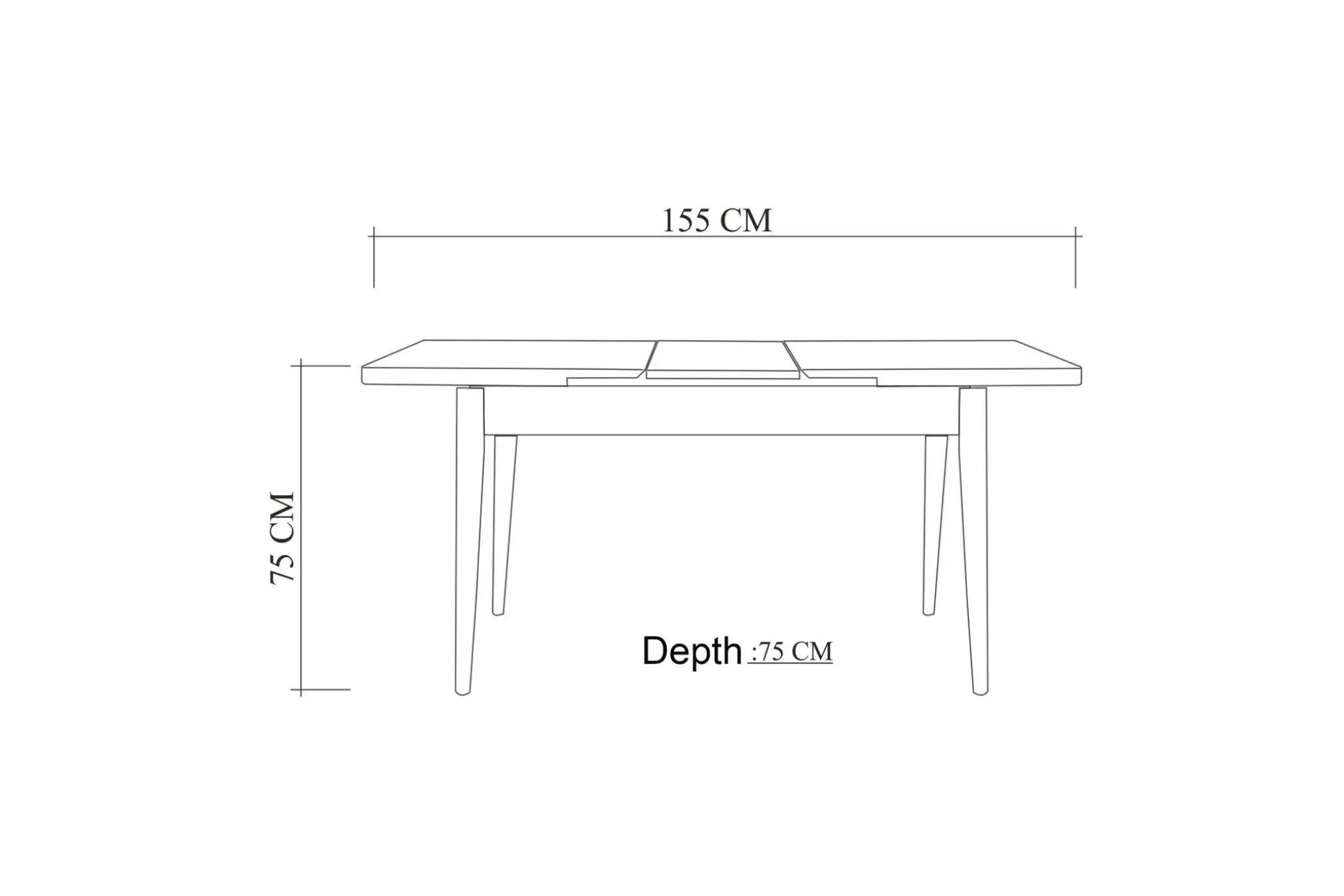 Sanina Matbord 120x75x120 cm