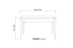 Sanina Matbord 120x75x120 cm