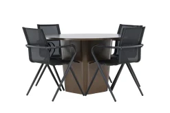 Santa Matgrupp Utomhus 120 cm Rund med 4 Alina Utestolar