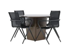 Santa Matgrupp Utomhus 120 cm Rund med 4 Alina Utestolar