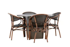 Santa Matgrupp Utomhus 120 cm Rund med 4 Vila Real Utestolar