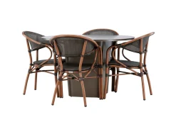 Santa Matgrupp Utomhus 120 cm Rund med 4 Vila Real Utestolar