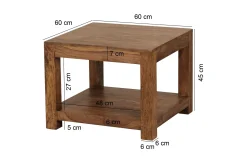 Sarahrose Soffbord 60 cm med Förvaring Hylla