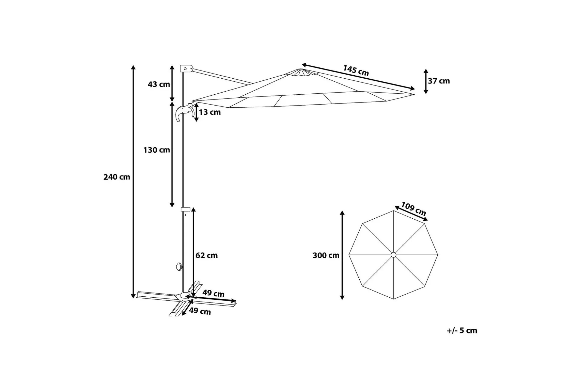 Savona Parasoll 240 cm