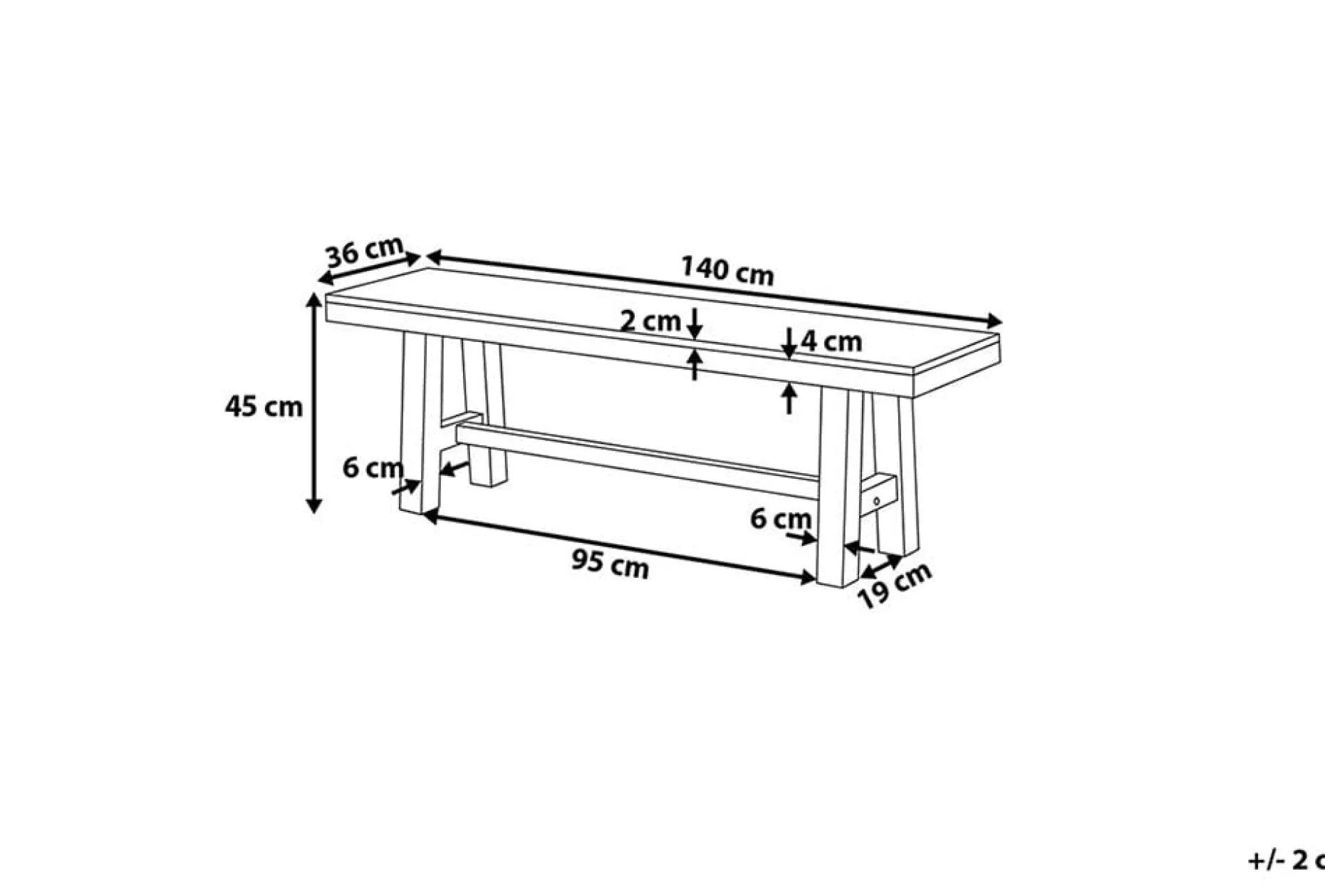Scania Trädgårdmöbelset Utebord+ 2 Bänkar Utomhus 80 cm