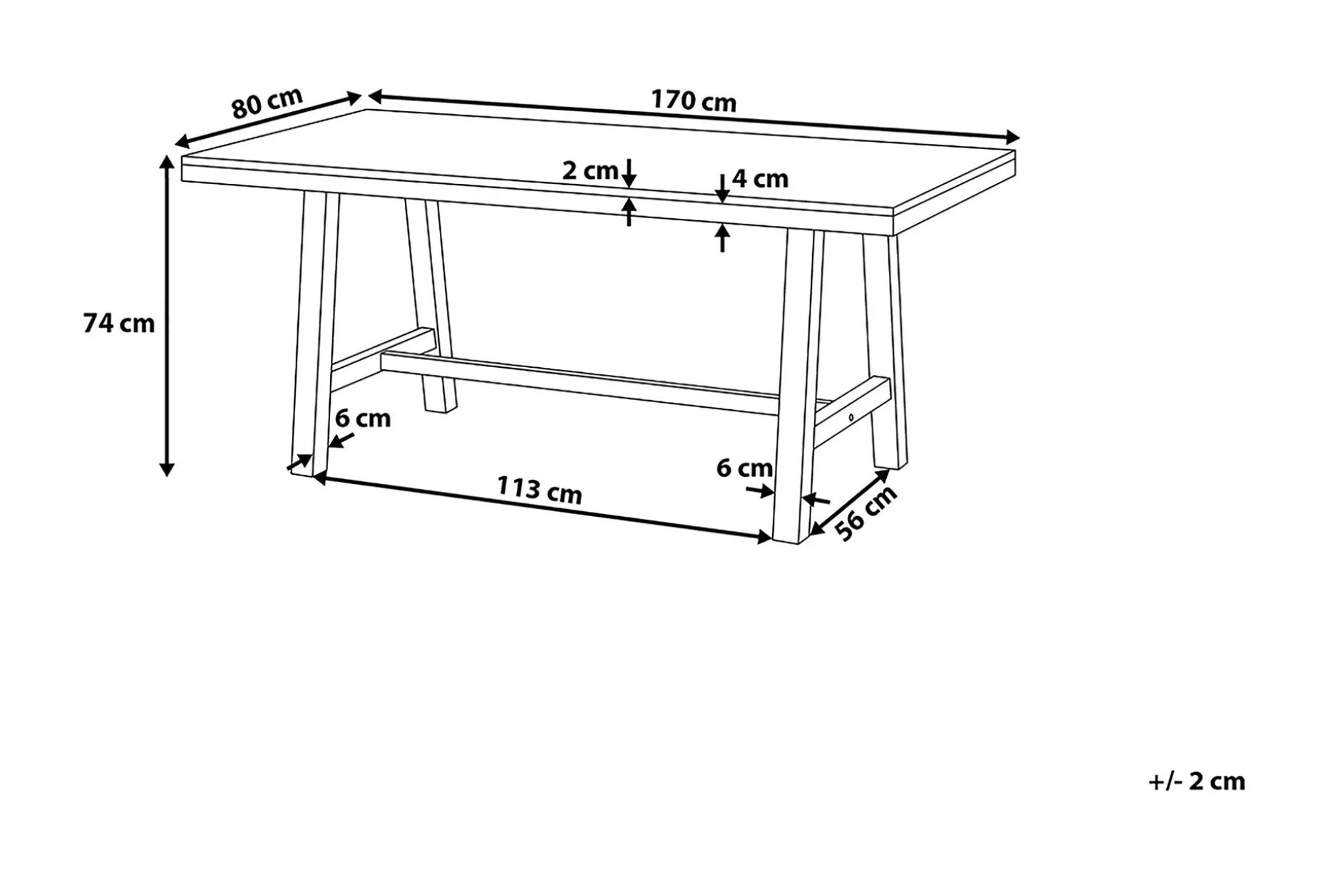 Scania Trädgårdmöbelset Utebord+ 2 Bänkar Utomhus 80 cm