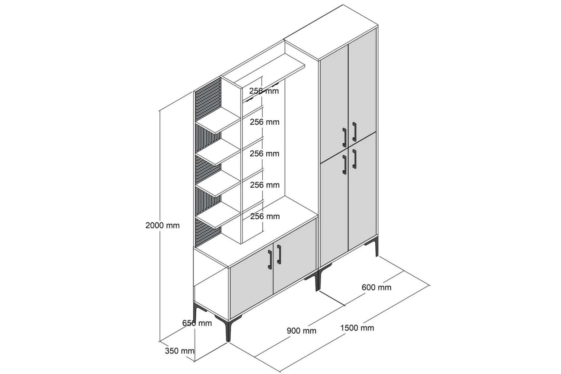 Schmida Hallmöbelset 150 cm