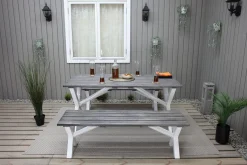 Scottsdale Matbord Utomhus 150 cm Grå/Vit