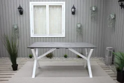 Scottsdale Matbord Utomhus 150 cm Grå/Vit