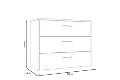 Scrafton Byrå 100 cm