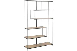 Seaford Hylla 114x35x185 cm Ek/Svart