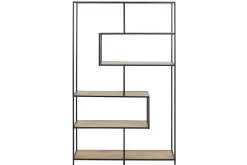 Seaford Hylla 114x35x185 cm Ek/Svart