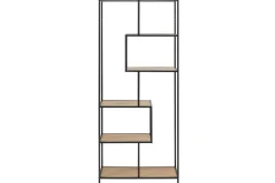 Seaford Hylla 77x35x185 cm Ek/Svart