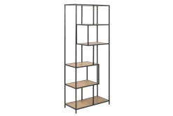 Seaford Hylla 77x35x185 cm Ek/Svart