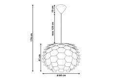 Segre Taklampa 60 cm